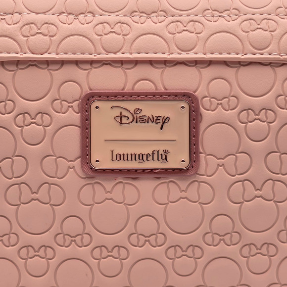 Loungefly Disney Minnie Mouse Embossed Blush Pink  Crossbody Bag Purse New - Picture 8 of 8